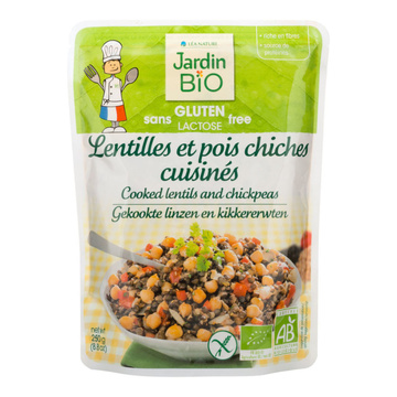 BIO Vařená čočka s cizrnou 250 g Jardin 